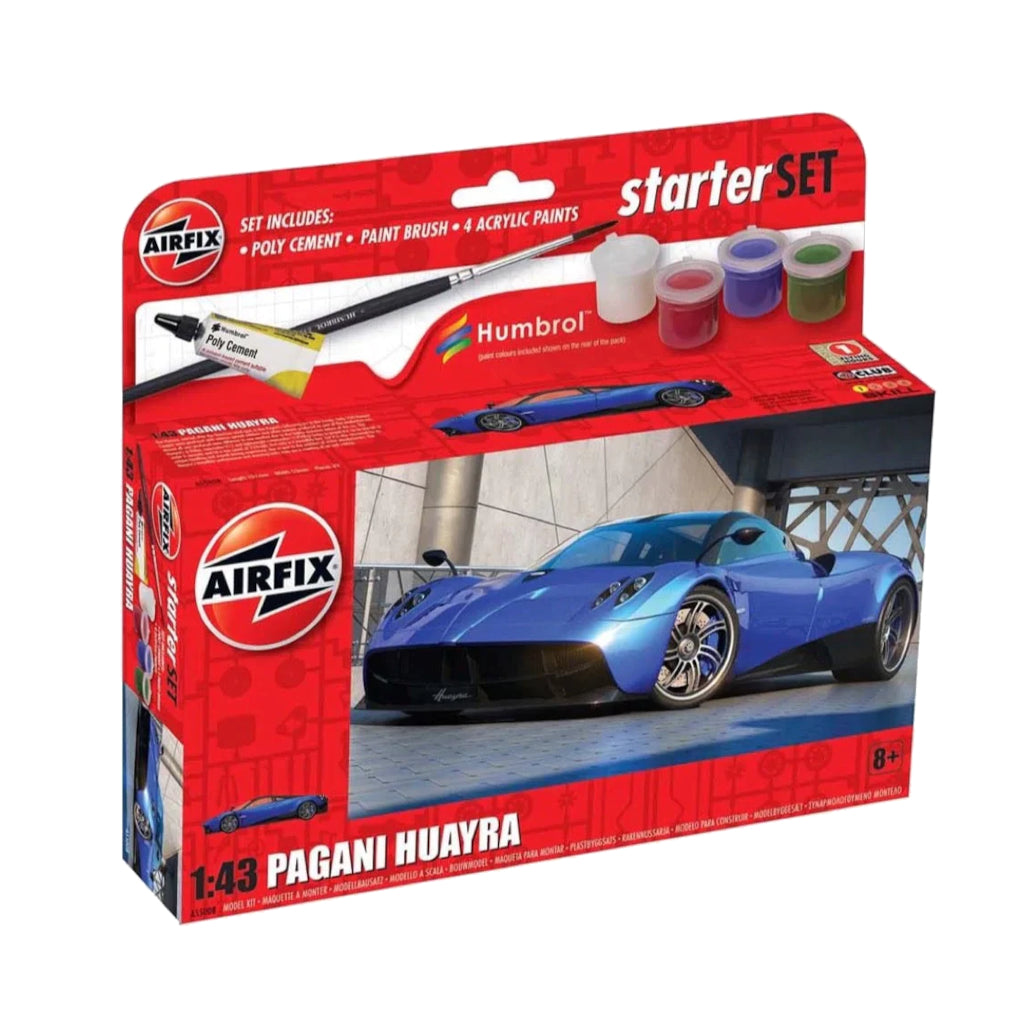 Airfix 1/43 Starter Set Pagani Huayra Plasitc Model Kit 55008 - Techtonic Hobbies - Airfix