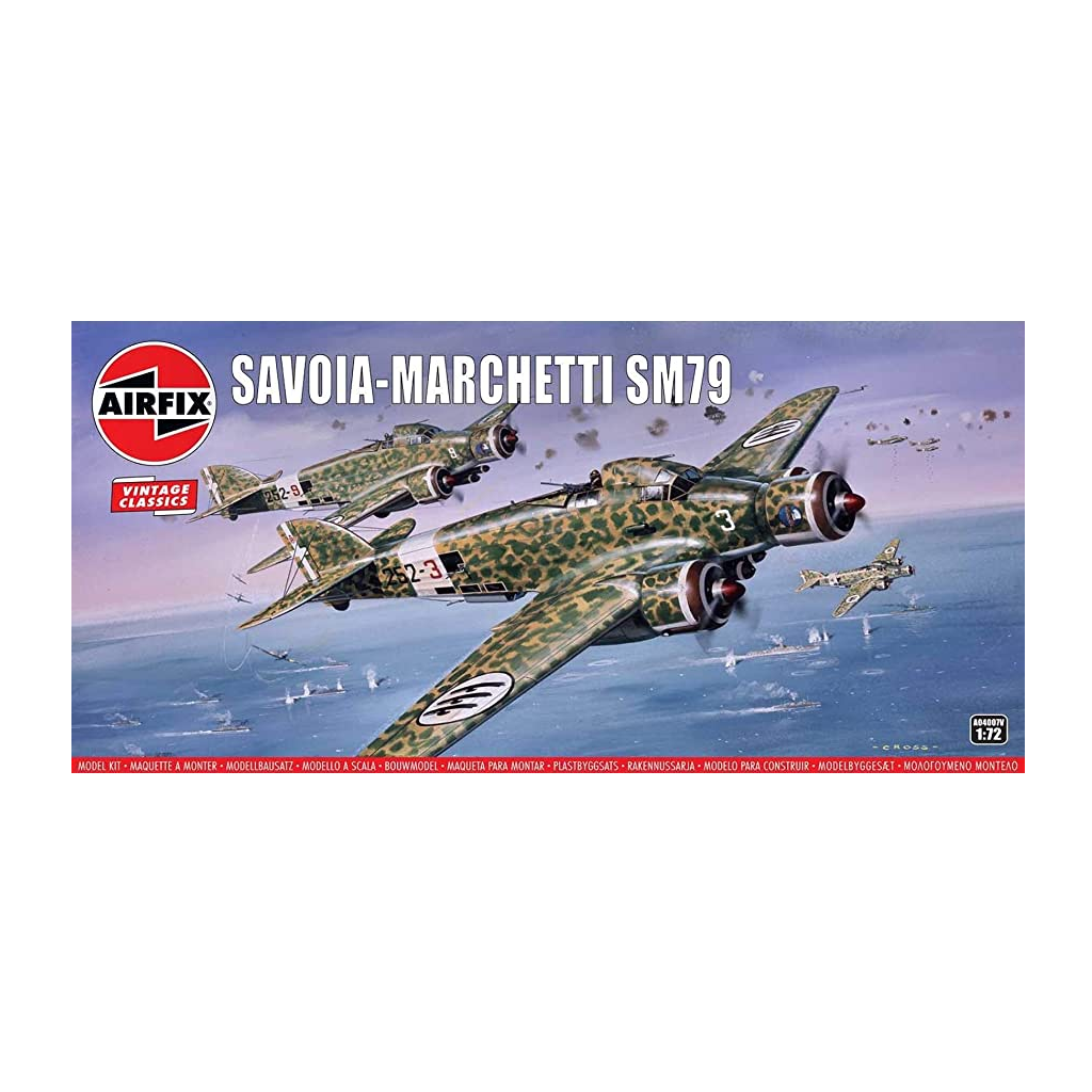 Airfix Vintage Classic A04007V 1/72 Scale Savoia-Marchetti SM79 - Techtonic Hobbies - Airfix