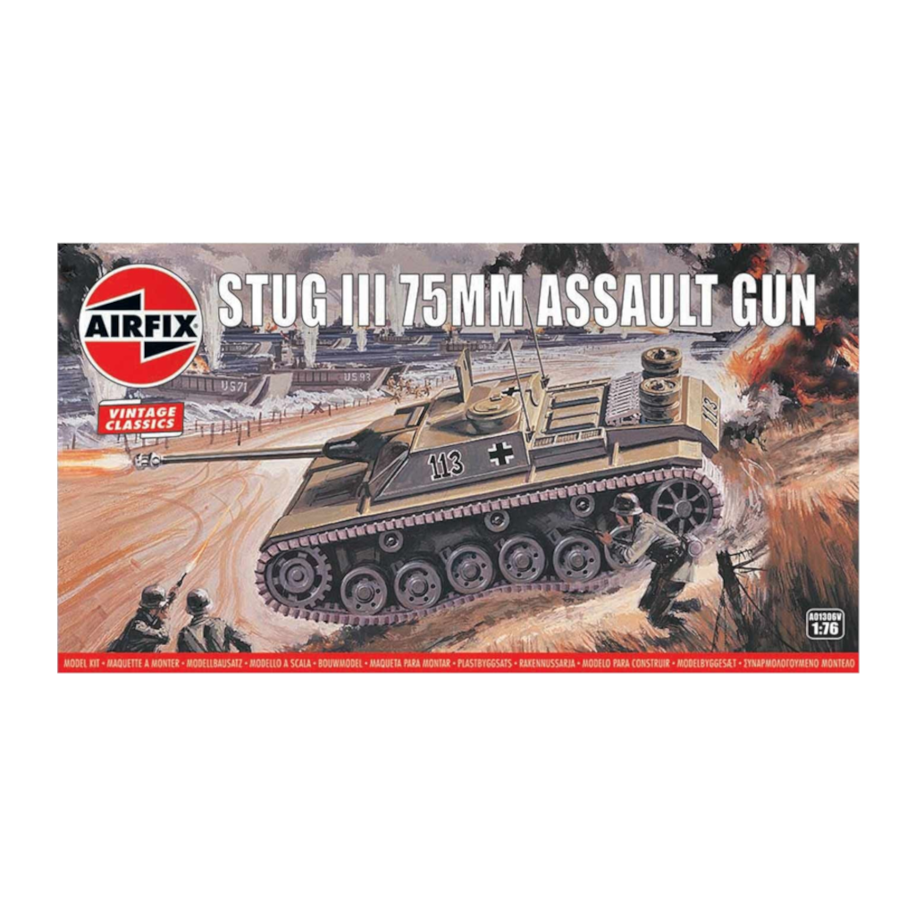 Airfix Vintage Classic A01306V 1/76 Scale Sturmgeschutz Stug III 75mm German Assault Gun Model Kit - Techtonic Hobbies - Airfix