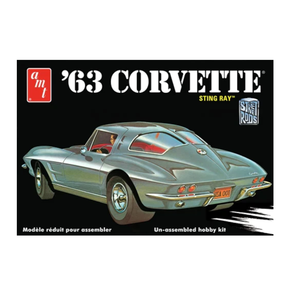 AMT 86112 1/25 Scale 1963 Chevy Corvette Plastic Model Kit - Techtonic Hobbies - AMT