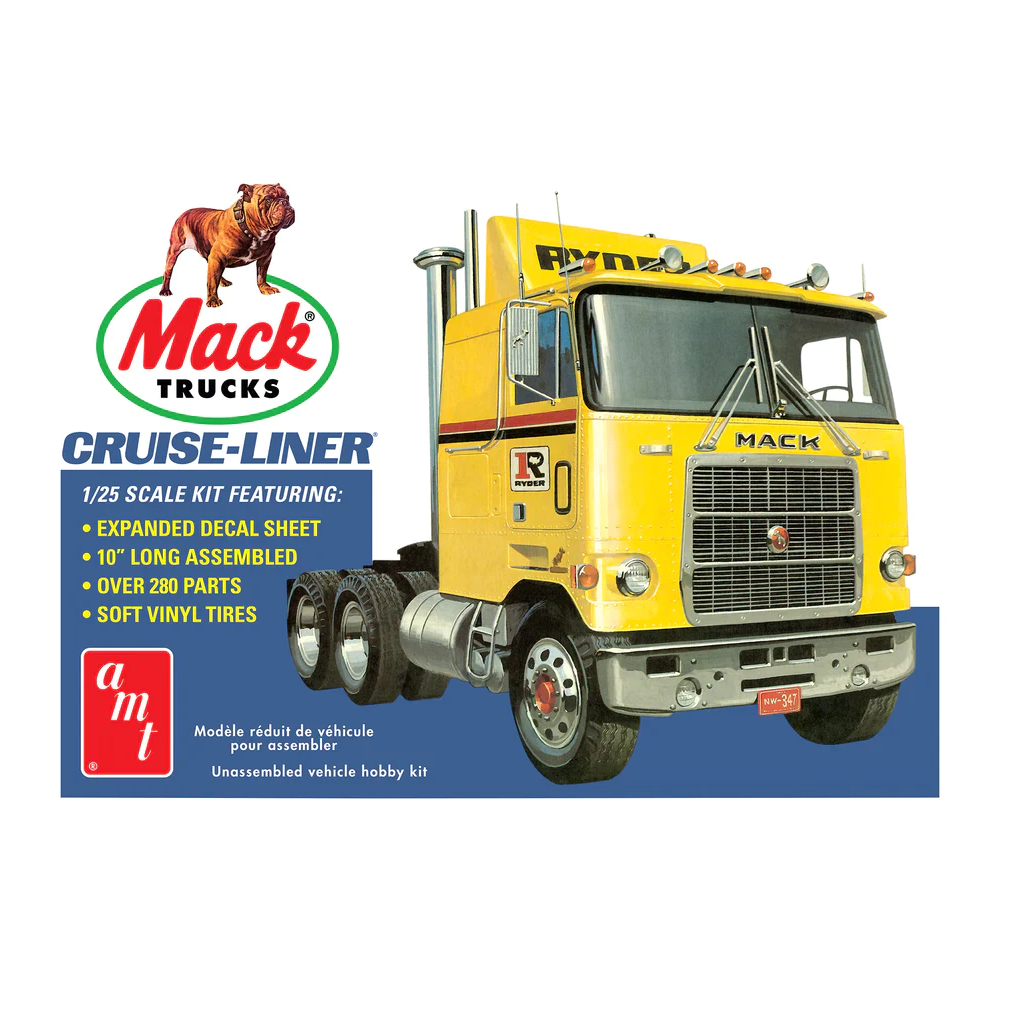 AMT 102606 1/25 Scale Mack Cruise-Liner Semi Tractor Plastic Model Kit - Techtonic Hobbies - AMT