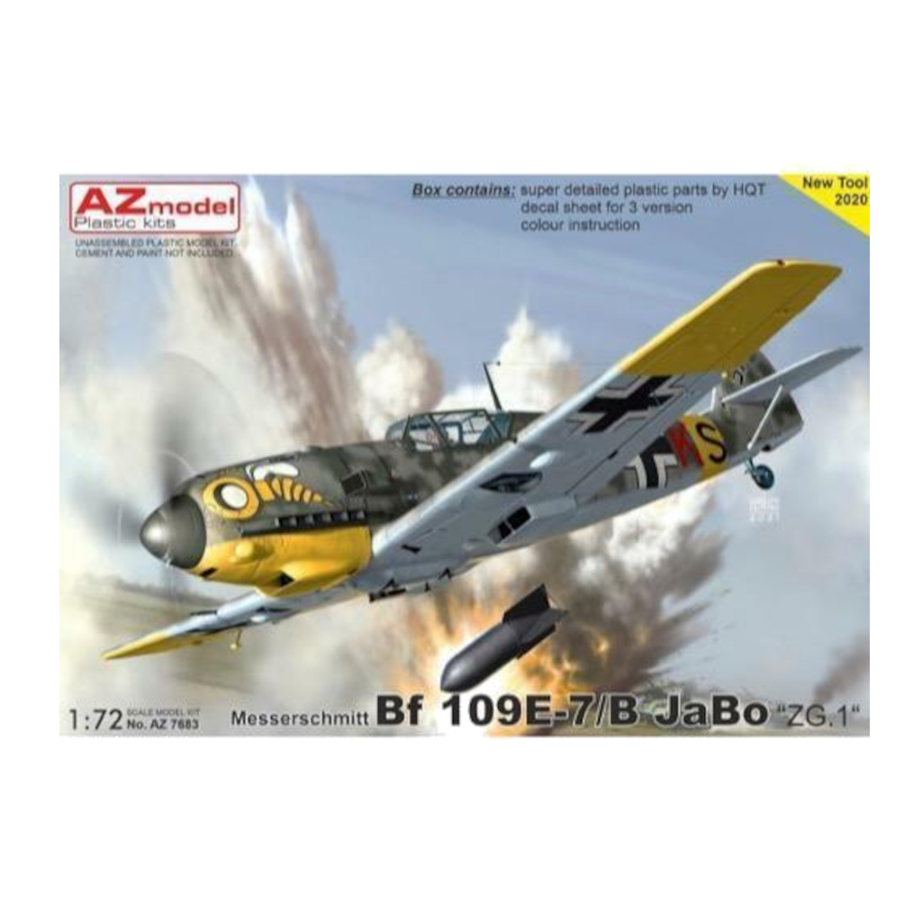 AZ-Model 7683 1/72 Scale Messerschmitt Bf 109E-7/B JaBo "ZG.1"Plastic Model Kit - Techtonic Hobbies - AZ Models