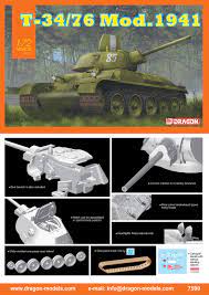 Dragon 7259 1/72 Scale T-34/76 (Model 1941) Plastic Model Kit (Scale Model) - Techtonic Hobbies - Dragon