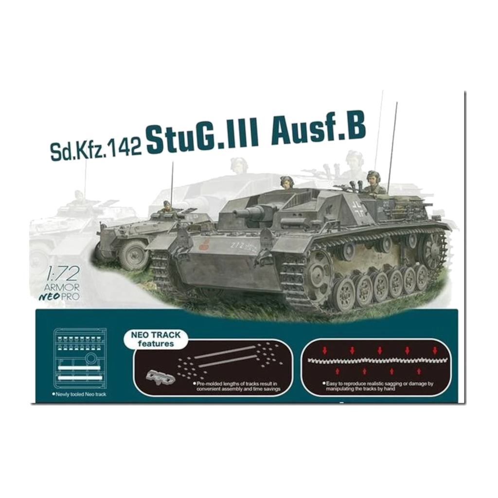 Dragon 7636 1/72 Scale German Sd.Kfz.142 StuG.III Ausf.B Plastic Model Kit - Techtonic Hobbies - Dragon