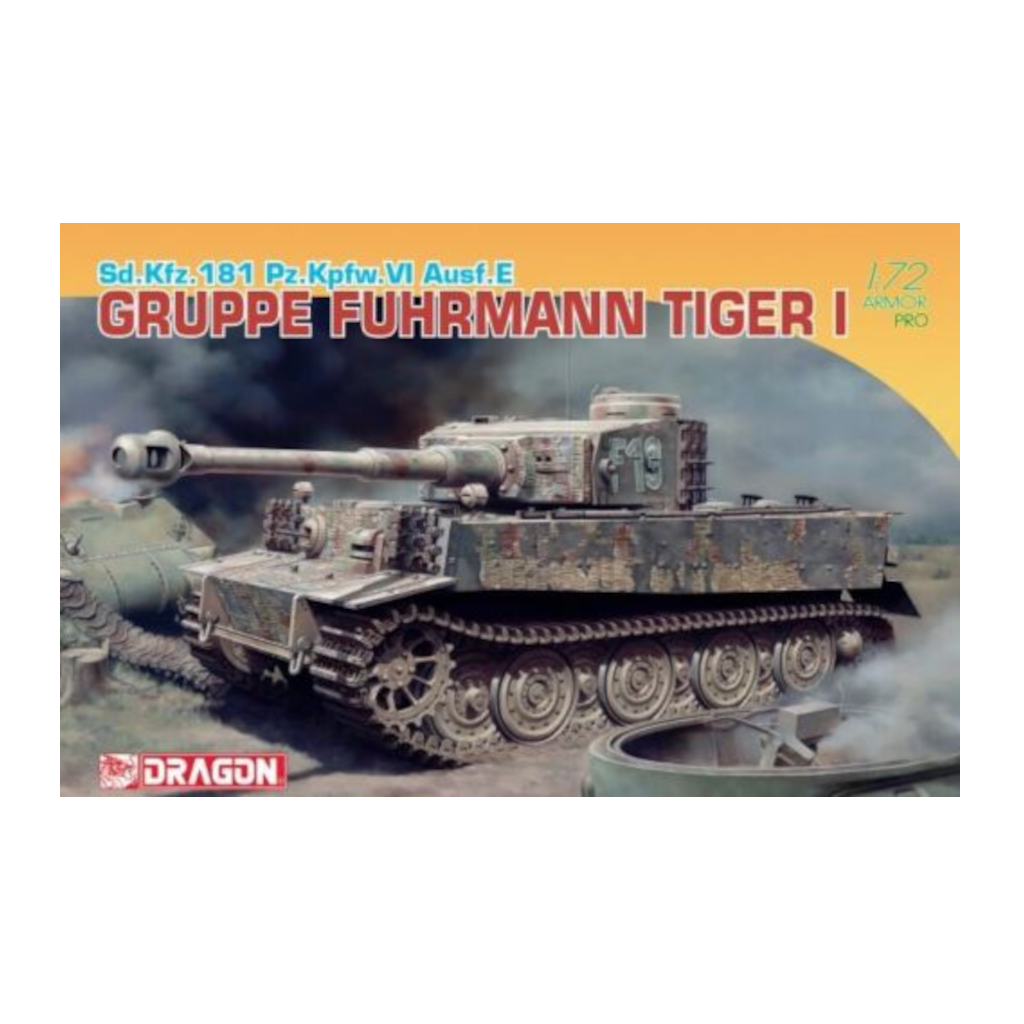 Dragon 7368 1/72 Scale German Tiger I (Gruppe Fehrmann) Plastic Model Kit - Techtonic Hobbies - Dragon