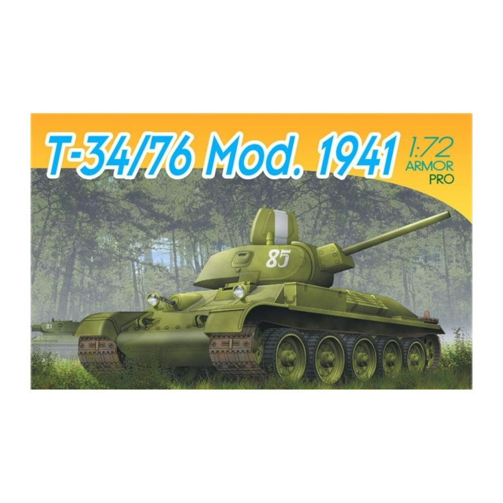 Dragon 7259 1/72 Scale T-34/76 (Model 1941) Plastic Model Kit - Techtonic Hobbies - Dragon