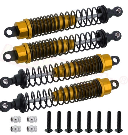 Techtonic-Techtonic 4PCS 1/10 RC Truck Shocks 108mm Front Rear Shock Absorber Assembled Dampers for Scale RC Car Off Road Monster -rc-cars-scale-models-sunshine-coast