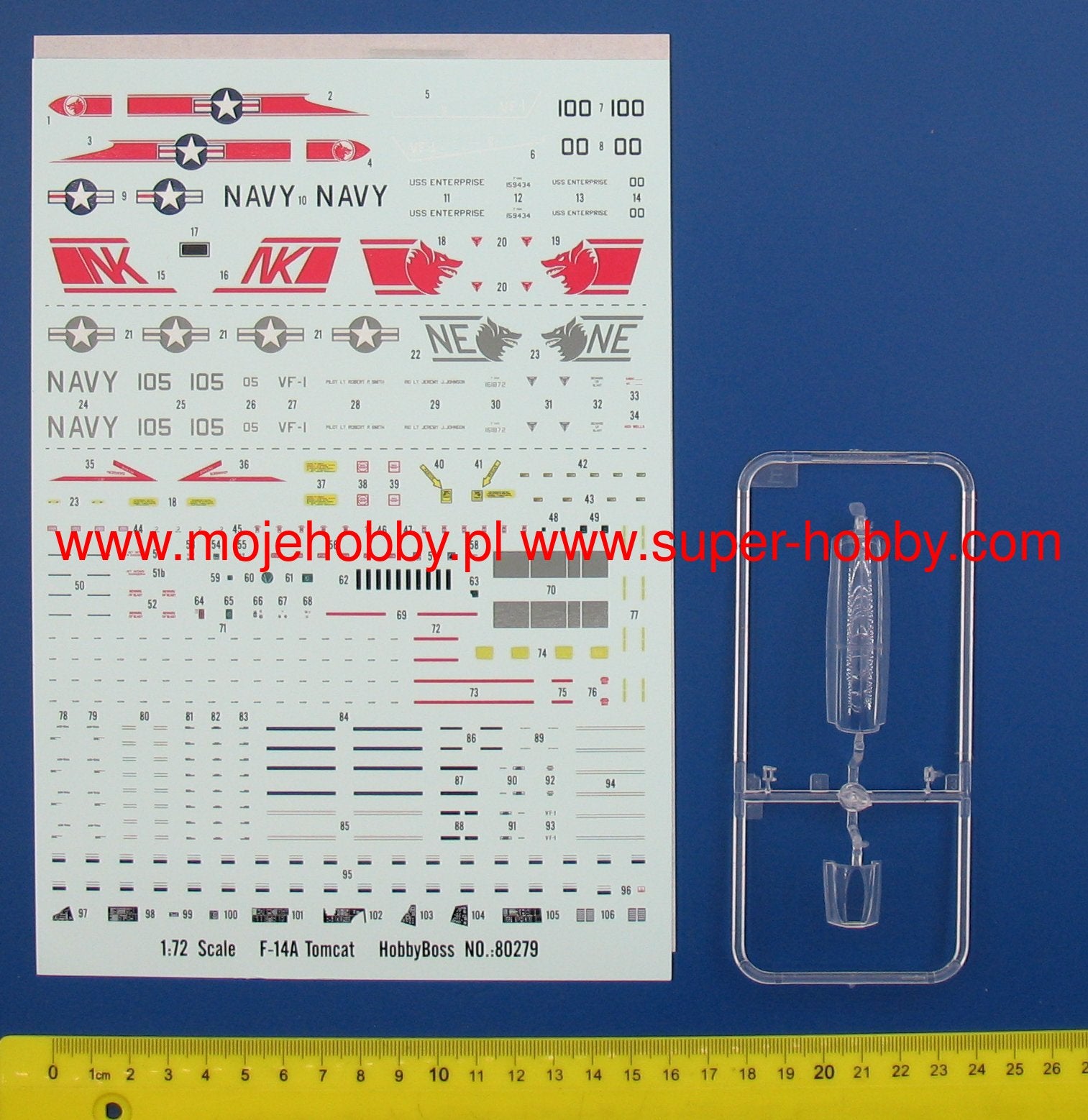 Hobby Boss 80279 1/72 Scale Grumman F-14A Tomcat (VF-1 Wolf Pack) Easy Assembly Plastic Model Kit(Scale Model) - Techtonic Hobbies - Hobby Boss