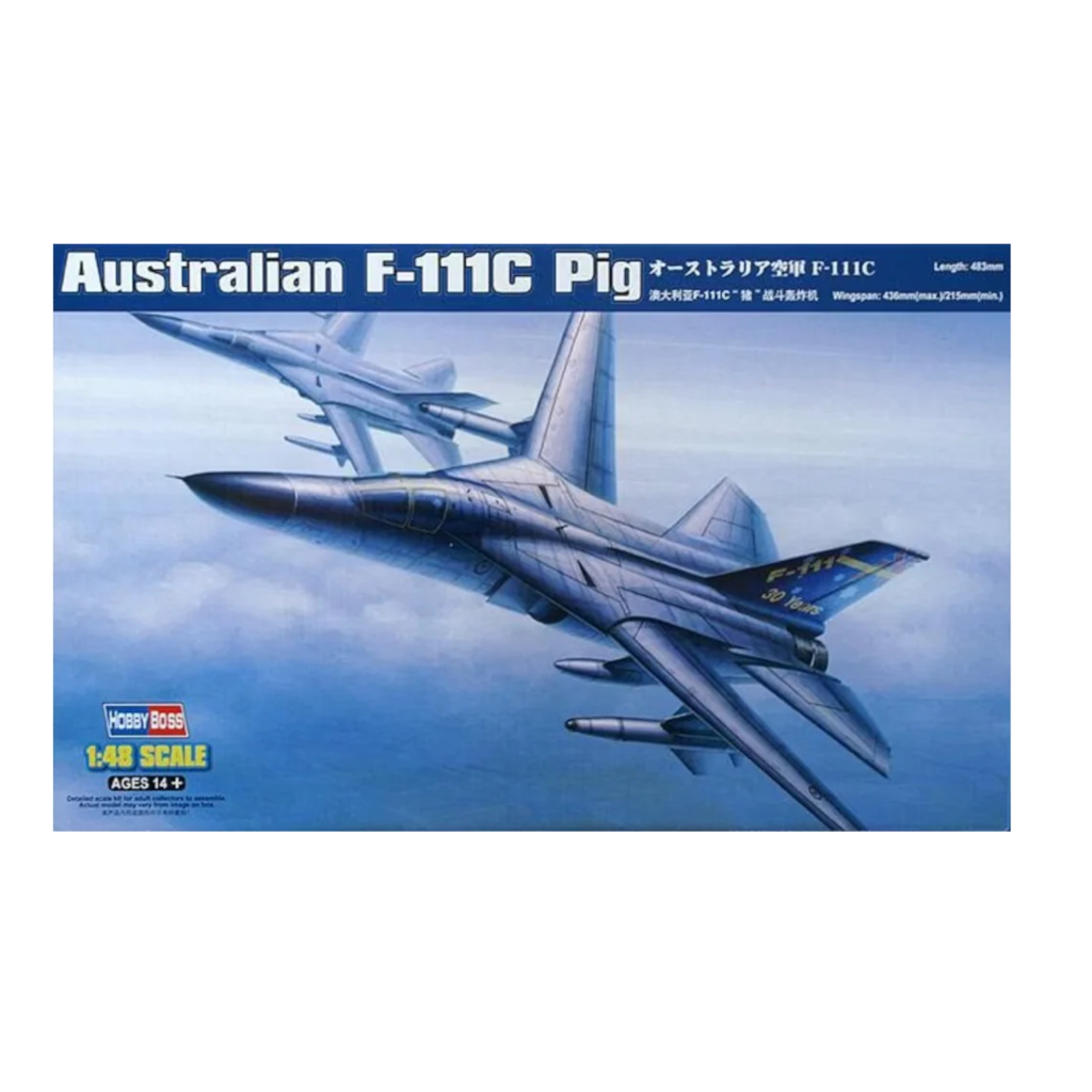 Hobby Boss 80349 1/48 RAAF F-111C Pig Plastic Model Kit - Techtonic Hobbies - Hobby Boss