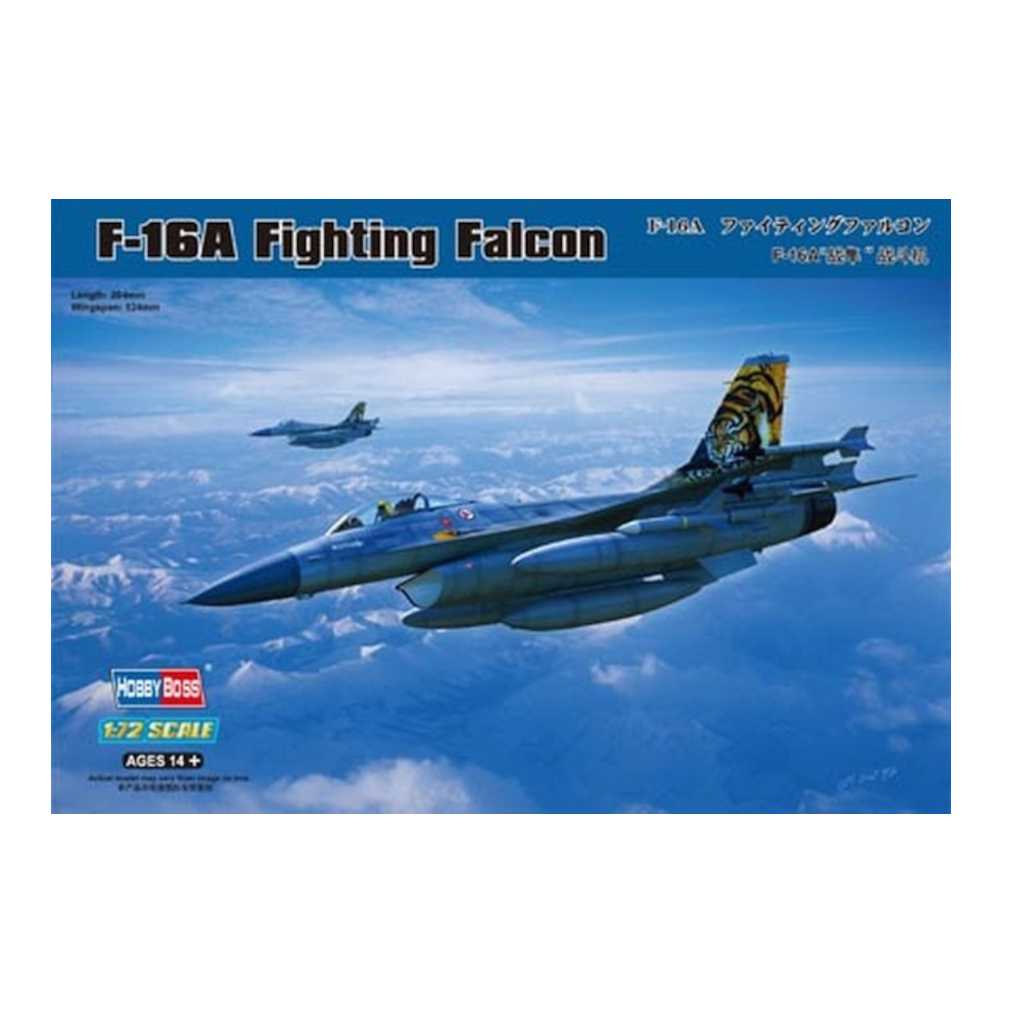 Hobby Boss 80272 1/72 Scale F-16A Fighting Falcon Plastic Model Kit - Techtonic Hobbies - Hobby Boss