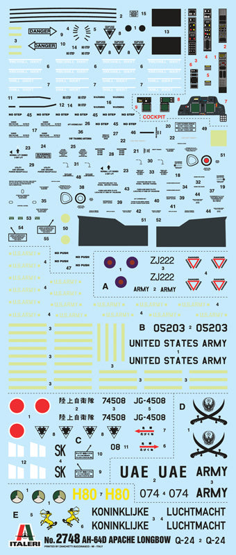 Italeri 2748 1/48 Scale Ah-64D Longbow Apache Model Kit - Techtonic Hobbies - Italeri