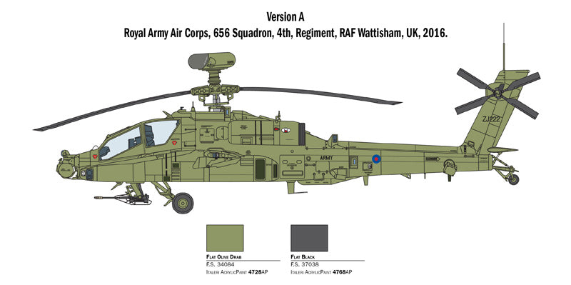 Italeri 2748 1/48 Scale Ah-64D Longbow Apache Model Kit - Techtonic Hobbies - Italeri