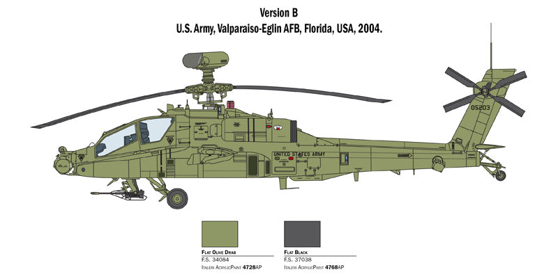 Italeri 2748 1/48 Scale Ah-64D Longbow Apache Model Kit - Techtonic Hobbies - Italeri