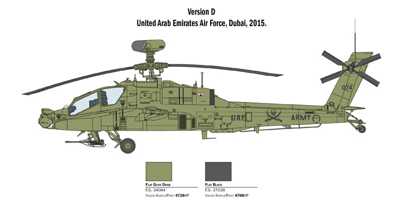 Italeri 2748 1/48 Scale Ah-64D Longbow Apache Model Kit - Techtonic Hobbies - Italeri