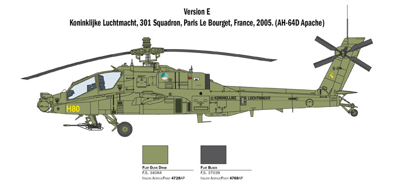 Italeri 2748 1/48 Scale Ah-64D Longbow Apache Model Kit - Techtonic Hobbies - Italeri