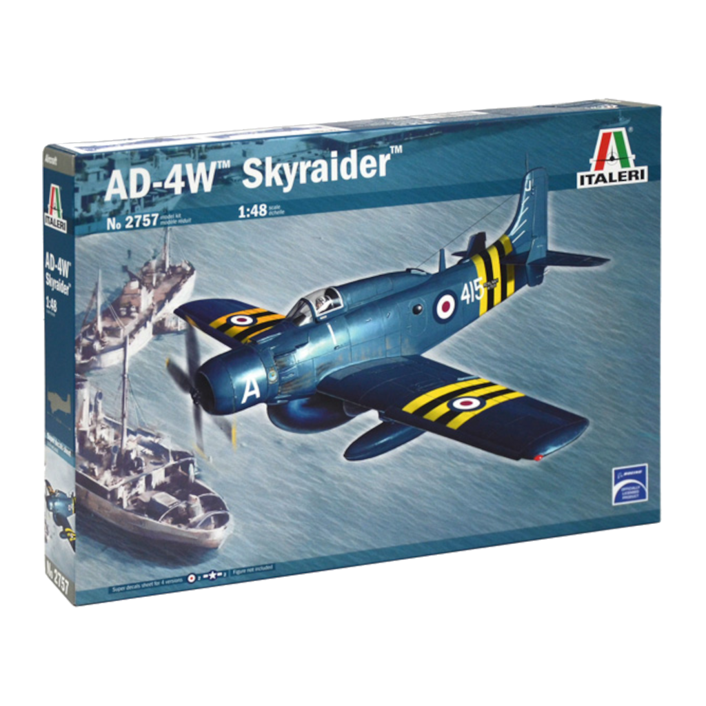 Italeri 02757 1/48 Scale Douglas Ad-4W Skyraider - Techtonic Hobbies - Italeri