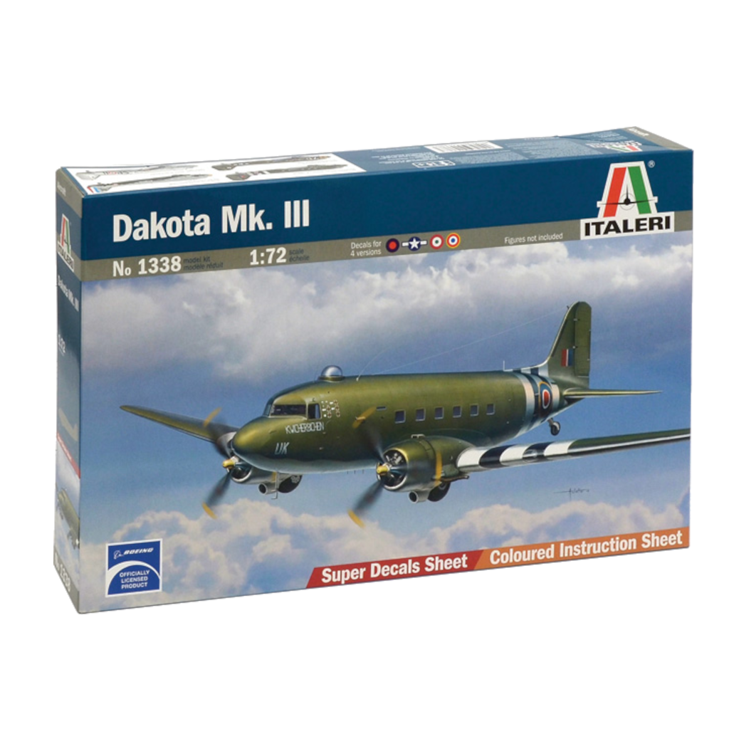Italeri 001338 1/72 Scale Douglas Dakota Mk.III 1:72 - Techtonic Hobbies - Italeri