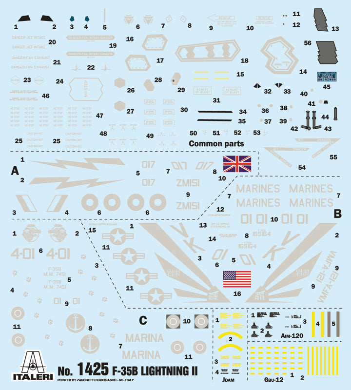 Italeri 001425 1/72 Scale F-35 B "Lightning II" SOVL Version - Techtonic Hobbies - Italeri