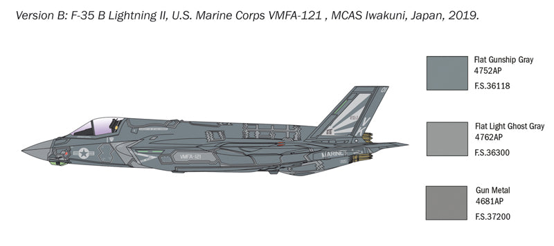 Italeri 001425 1/72 Scale F-35 B "Lightning II" SOVL Version - Techtonic Hobbies - Italeri