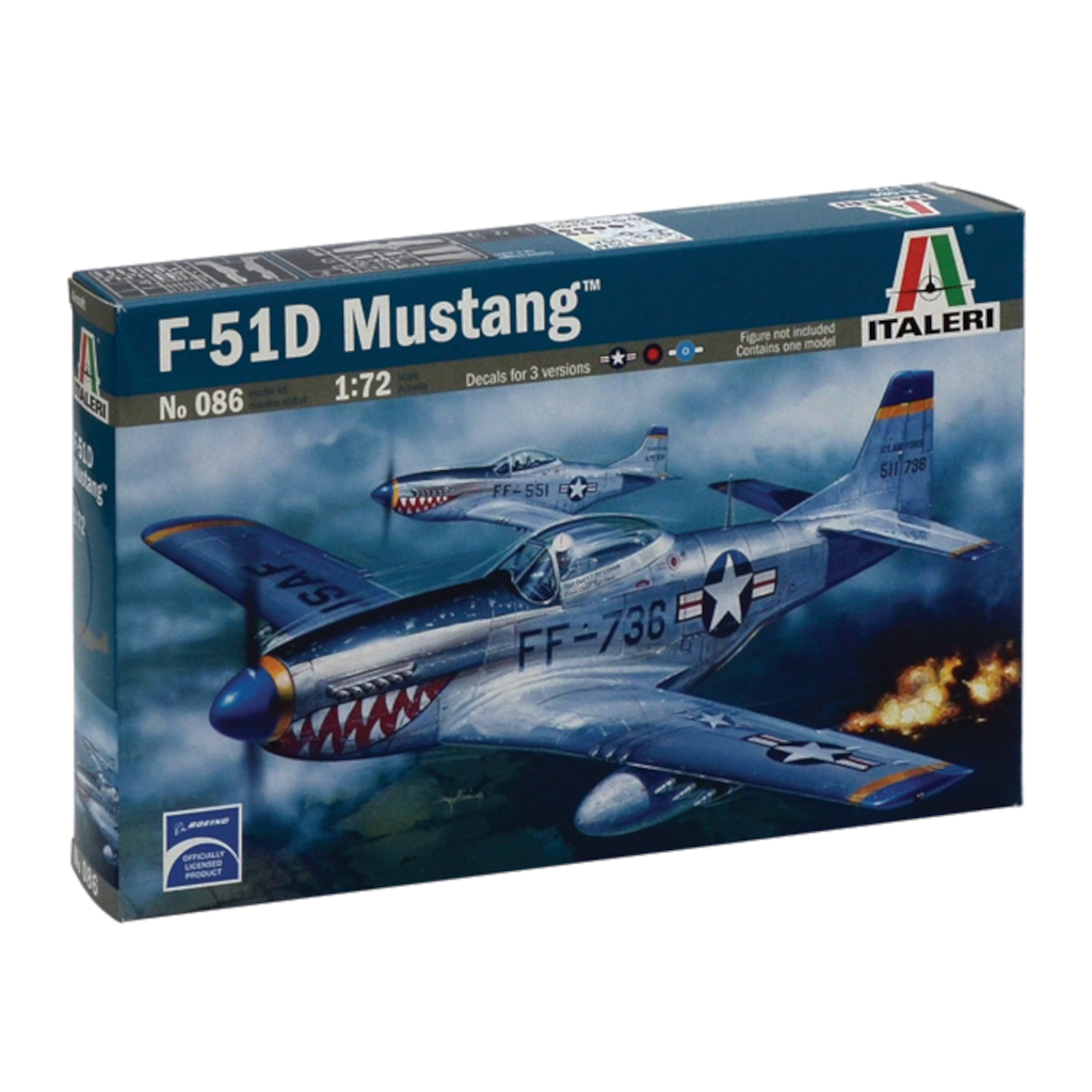 Italeri 000082 1/72 Scale F/P-51D Mustang Model Kit - Techtonic Hobbies - Italeri