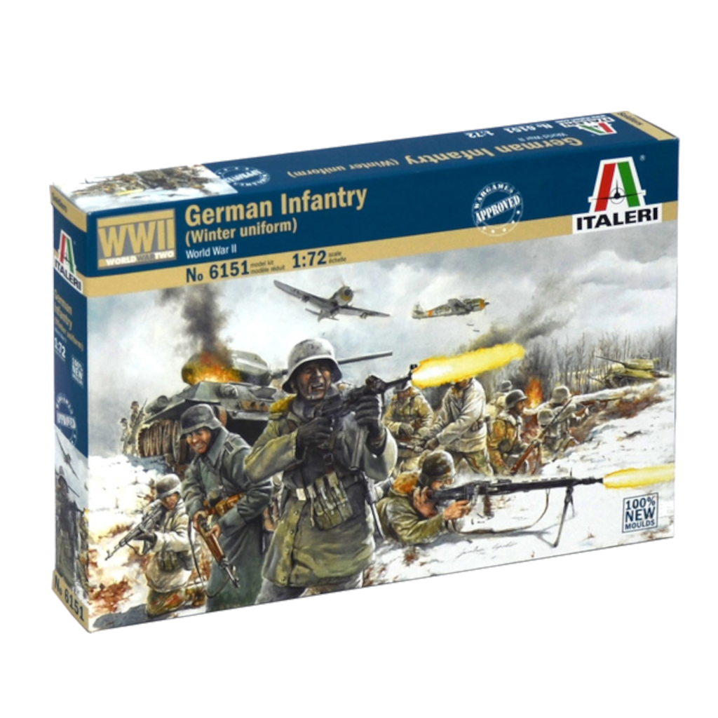 Italeri 06151 1/72 Scale German Infantry (Winter Uniform) Plastic Soldiers - Techtonic Hobbies - Italeri