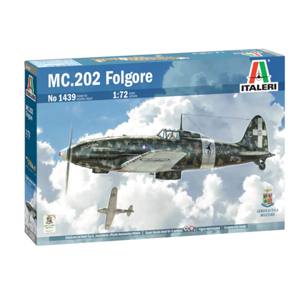 Italeri 001439 1/72 Scale MC.202 Folgore Plastic Model Kit - Techtonic Hobbies - Italeri