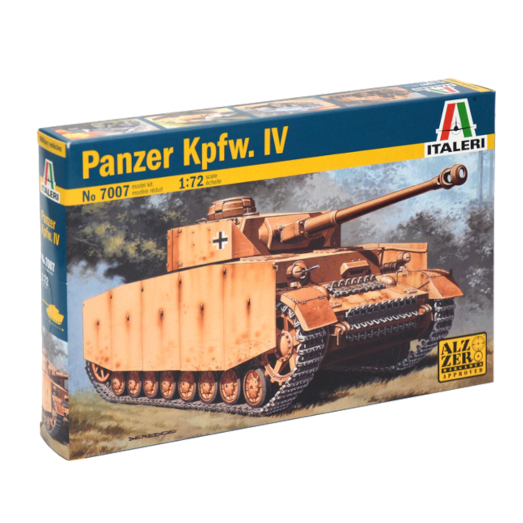 Italeri 07007 1/72 Scale Panzer IV German WW2 Medium Tank Model Kit - Techtonic Hobbies - Italeri