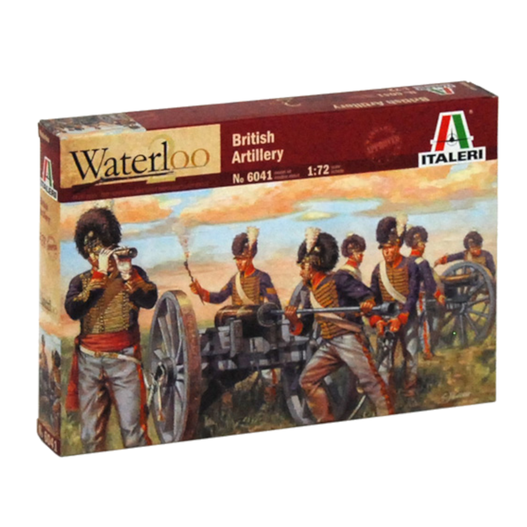 Italeri 6041 1/72 Scale British Artillery Napoleon War Waterloo (200 Years) - Techtonic Hobbies - Italeri