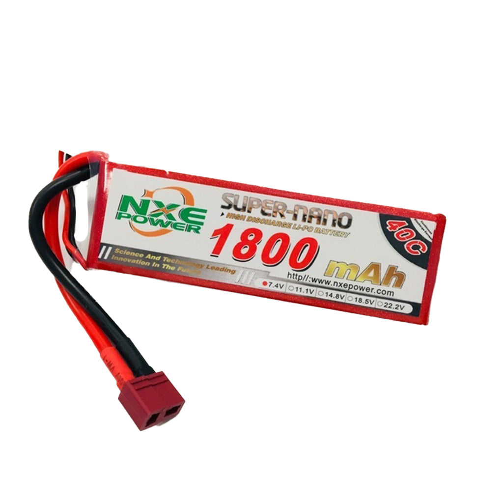 NXE 7.4v (2S) 1800mah 40c Soft case w/Deans - Techtonic Hobbies - NXE