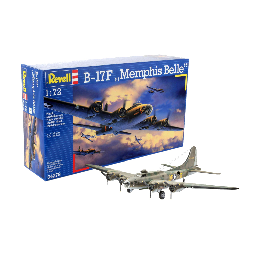 Revell 04279 1/72 Scale Boeing B-17F Memphis Belle Plastic Model Kit - Techtonic Hobbies - Revell