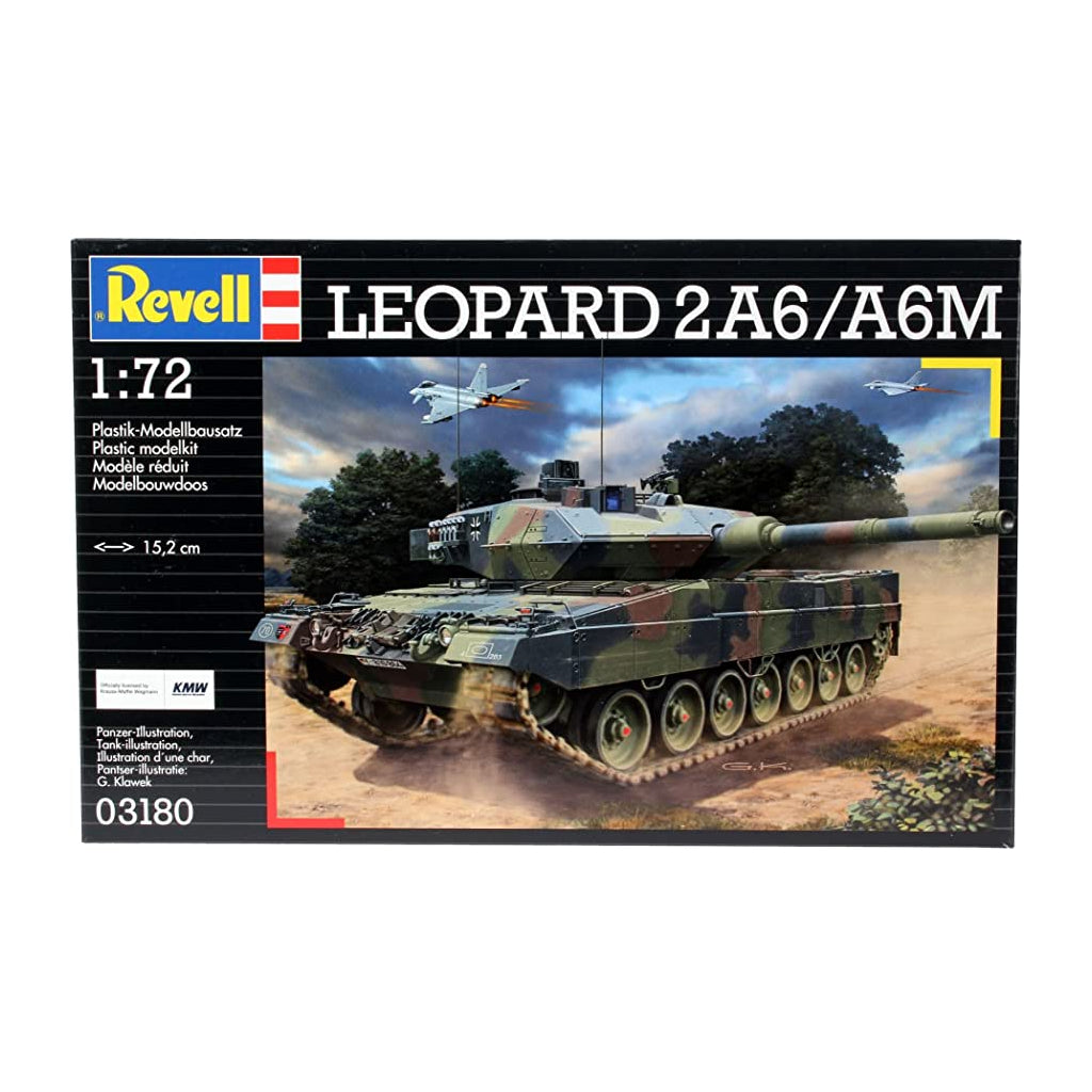 Revell 03180 1/72 Scale Leopard 2A6/A6M (German Main Battle Tank) Plastic Model Kit - Techtonic Hobbies - Revell