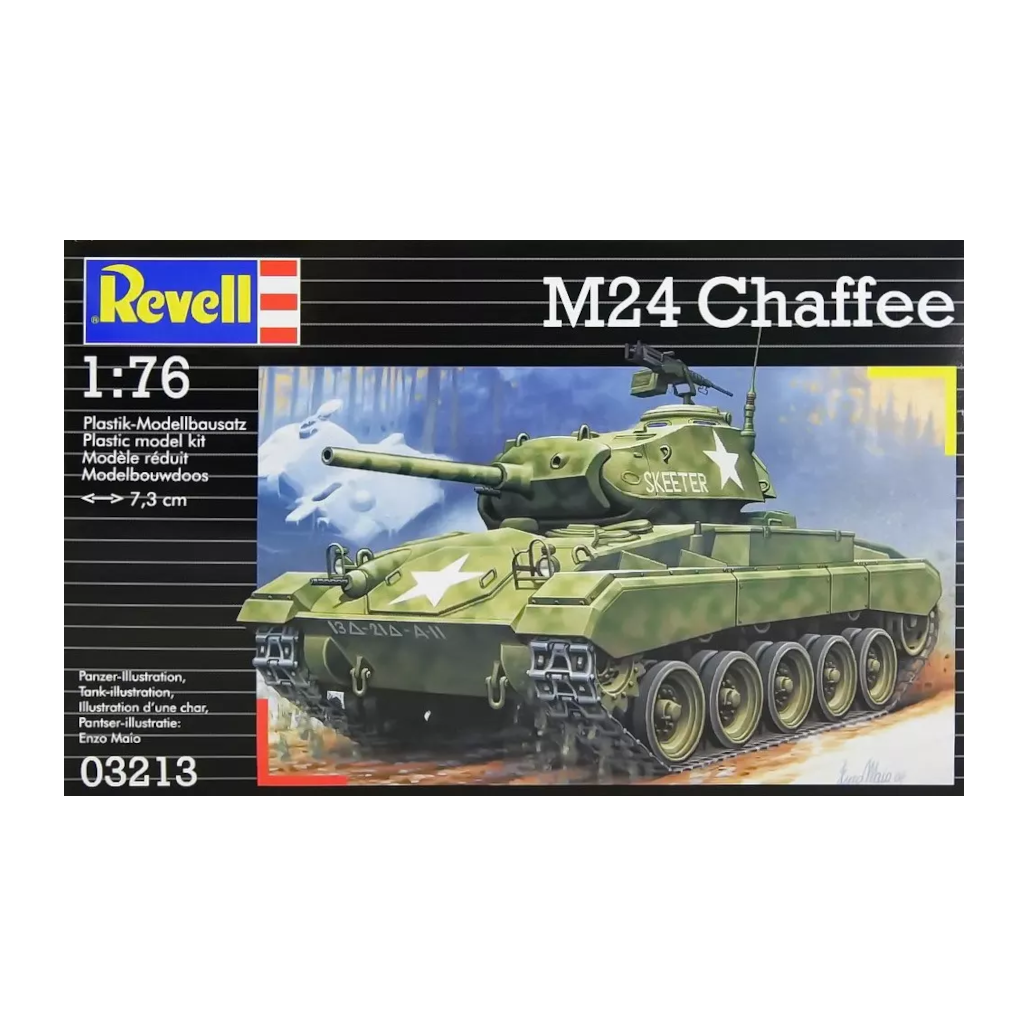 Revell 03323 1/76 Scale M24 Chaffee Light Tank Model Kit - Techtonic Hobbies - Revell