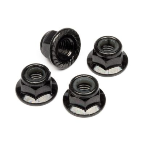 HPI-HPI  Z682 Flanged Lock Nut M5 (Black/4Pcs) -rc-cars-scale-models-sunshine-coast