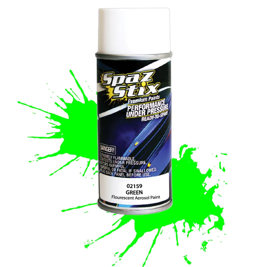 Spazstix-SPAZSTIX SOLID GREEN AEROSOL PAINT 3.5OZ - SZXA12509 -rc-cars-scale-models-sunshine-coast