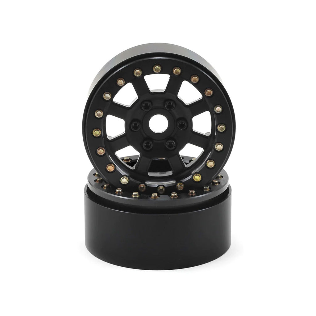 SSD RC Assassin 1.9 Beadlock Crawler Wheels (Black) (2) - Techtonic Hobbies - SSD