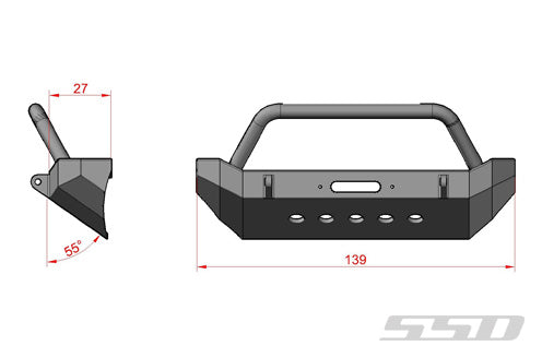 ROCK SHIELD BUMPER FOR SCX10 SSD00012 (RC Car) - Techtonic Hobbies - SSD