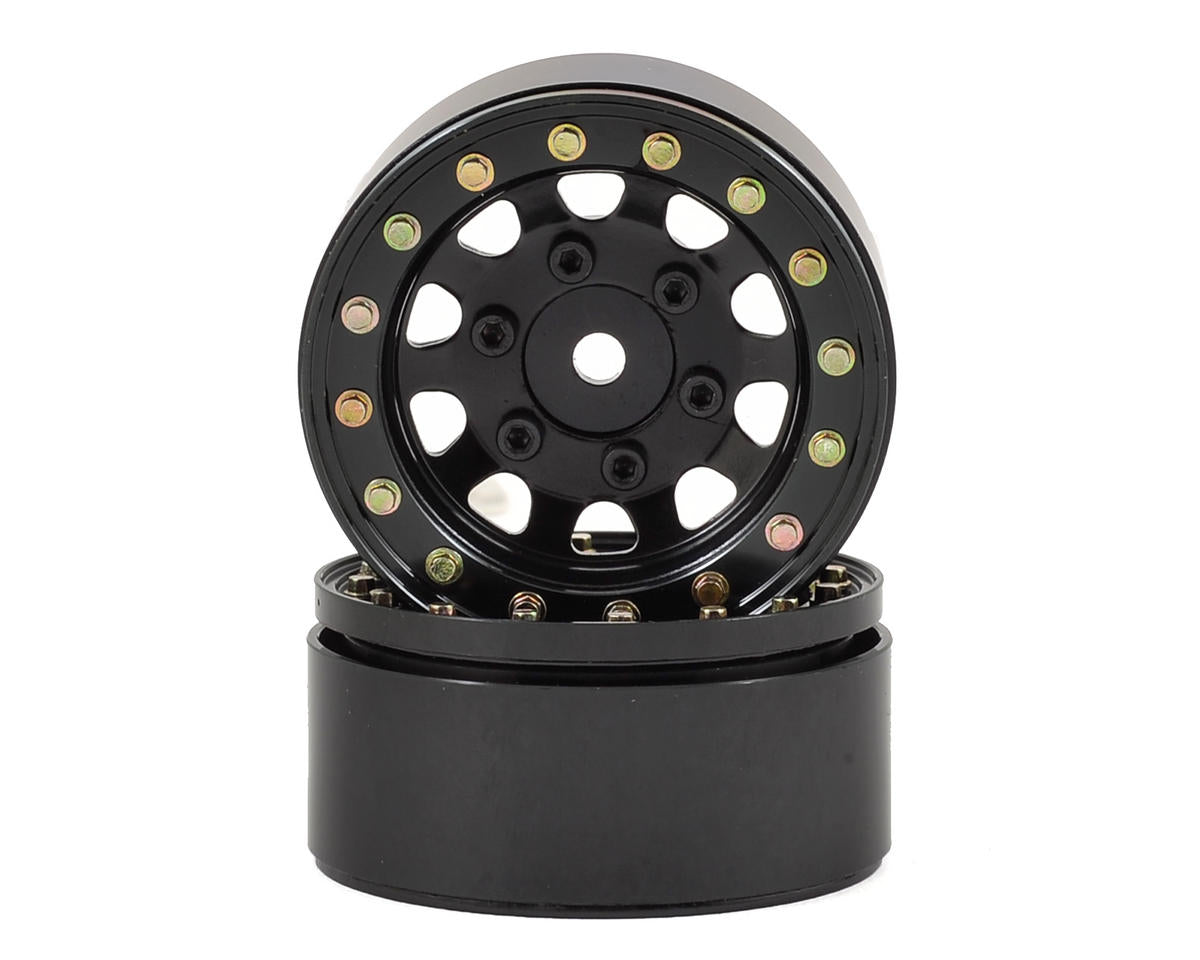 SSD RC D Hole 1.55" Steel Beadlock Crawler Wheels (Black) (2) (RC Car) - Techtonic Hobbies - SSD