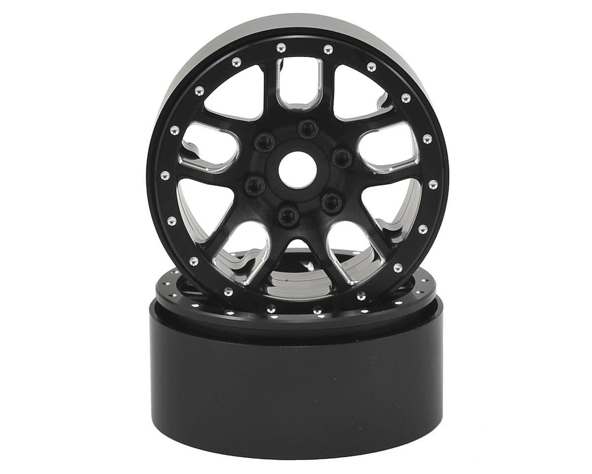 SSD-SSD RC 1.9 Double Time Beadlock Wheels (Black) (2) -rc-cars-scale-models-sunshine-coast