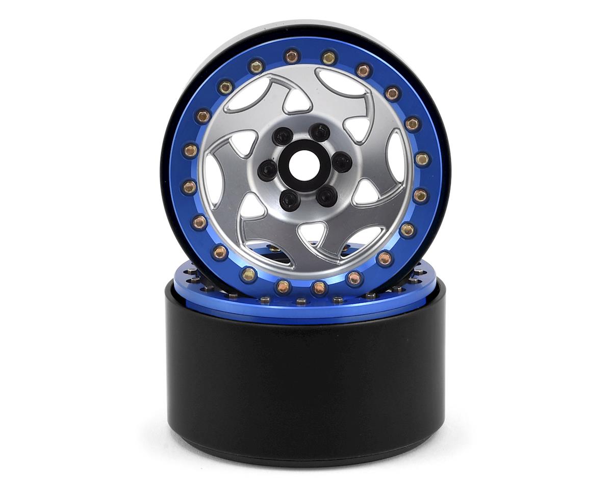 SSD RC 2.2 Champion Beadlock Wheels (Silver/Blue) (RC Car) - Techtonic Hobbies - SSD