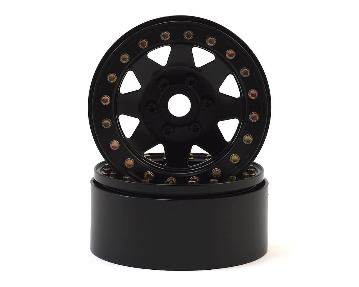 SSD-SSD RC 1.9 Steel 8 Spoke Beadlock Wheels (Black) (2) -rc-cars-scale-models-sunshine-coast