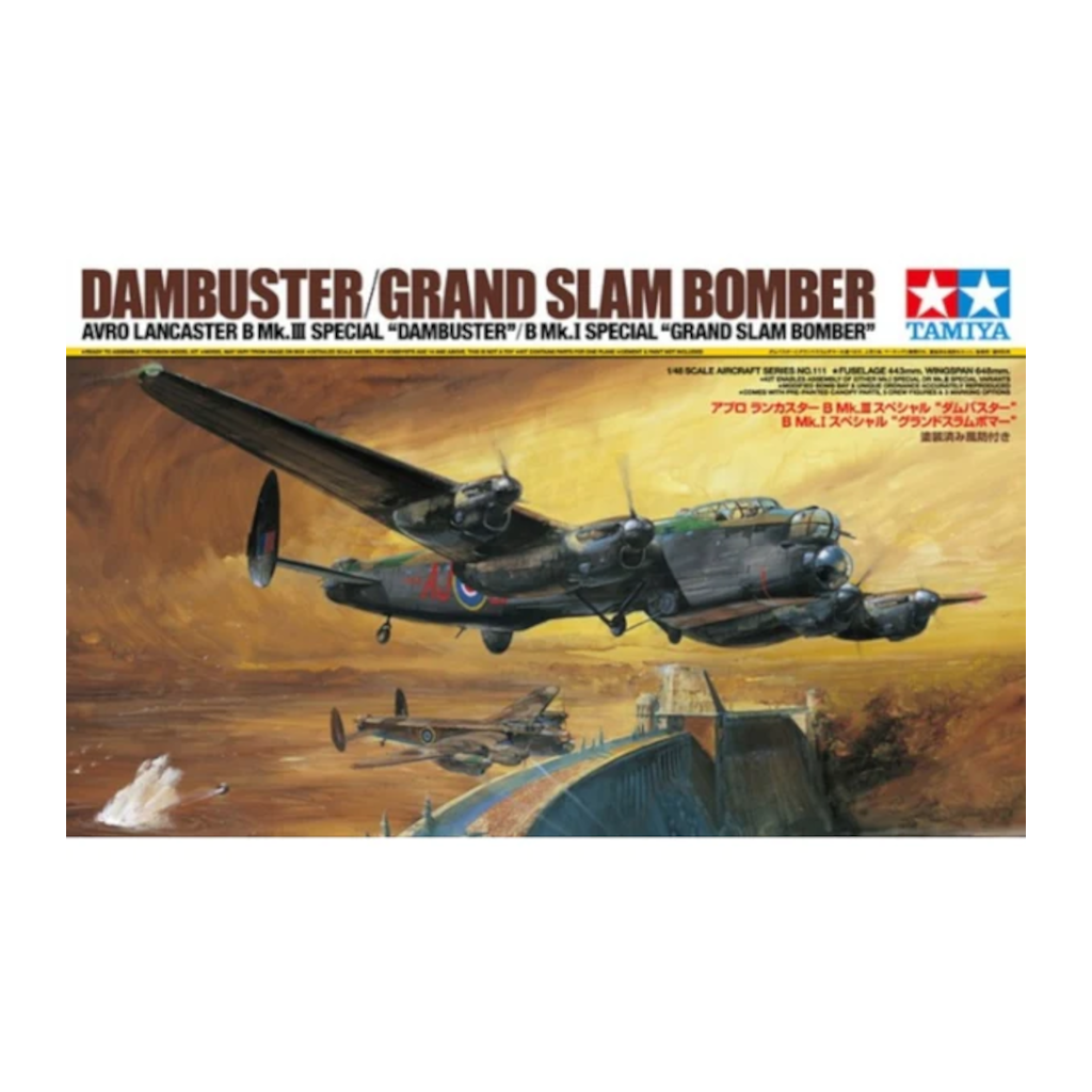 Tamiya 61111 1/48 Scale Avro Lancaster B Mk.III Special "Dambuster" / B Mk.I Special "Grand Slam Bomber" - Techtonic Hobbies - Tamiya