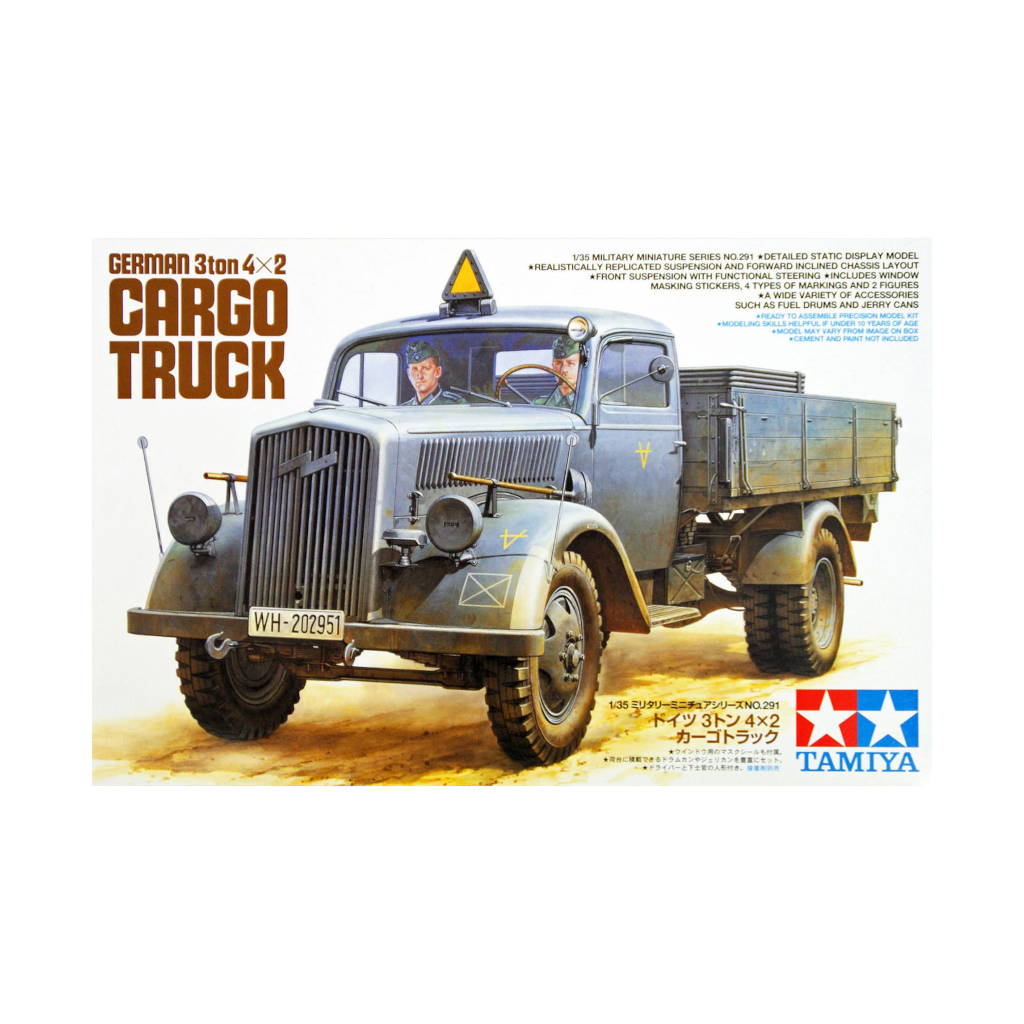 Tamiya 35291 1/35 Scale German 3ton 4x2 Cargo Truck Model Kit - Techtonic Hobbies - Tamiya