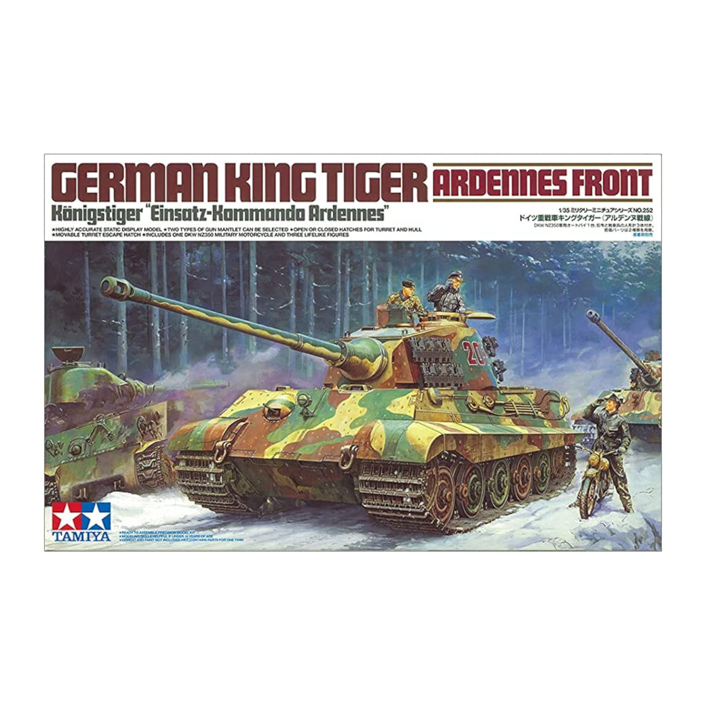Tamiya 35252 1/35 Scale German Heavy Tank King Tiger (Ardennes Front) Model Kit - Techtonic Hobbies - Tamiya