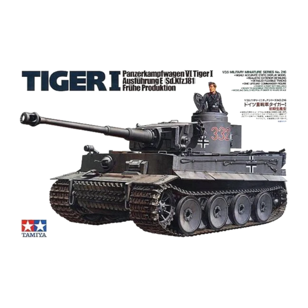 Tamiya 35216 1/35 Scale German Tiger I Early Production Model Kit - Techtonic Hobbies - Tamiya