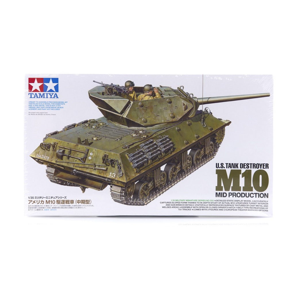 Tamiya 1/35 Scale U.S Tank Destroyer M10 Mid Production T35350 - Techtonic Hobbies - Tamiya