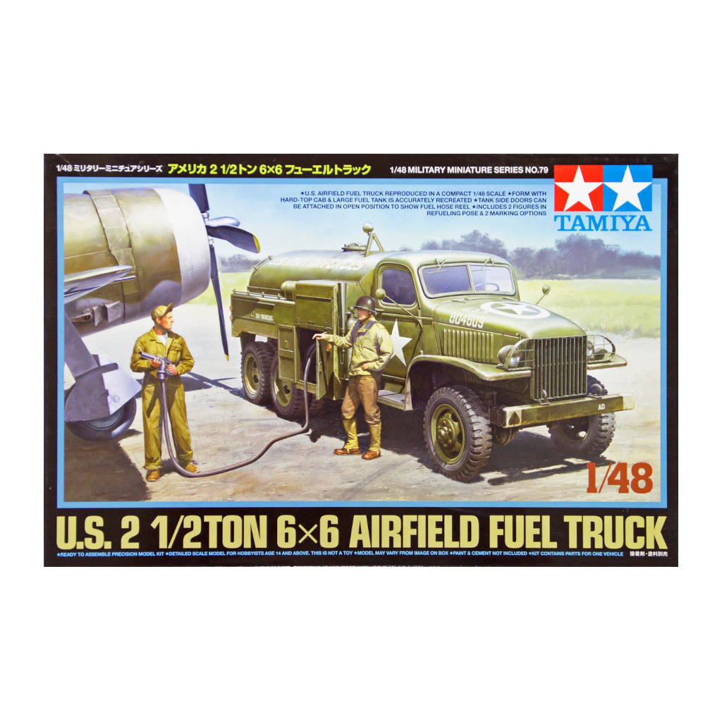 Tamiya 32579 1/48 Scale US 2 1/2 Ton 6x6 Airfield Fuel Truck Kit - Techtonic Hobbies - Tamiya