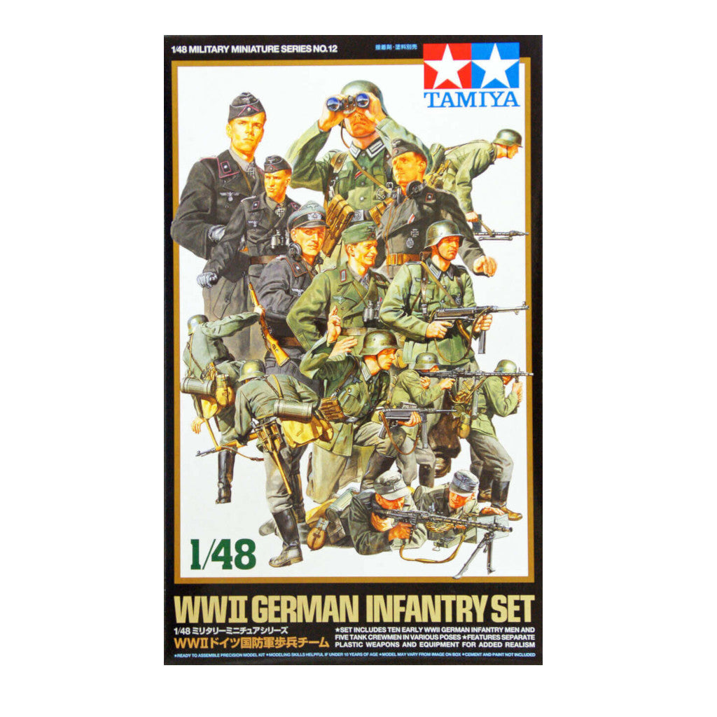 Tamiya 32512 1/48 Scale WWII German Infantry Set Kit - Techtonic Hobbies - Tamiya