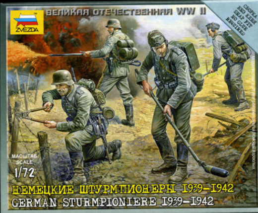 Zvezda 6105 1/72 Scale German Sturmpioniere 1939-42 Plastic Soldiers (Scale Model) - Techtonic Hobbies - Zvezda